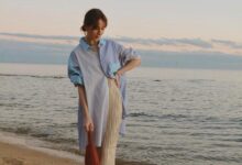 Linen Maxi Skirt and Oversized Shirt